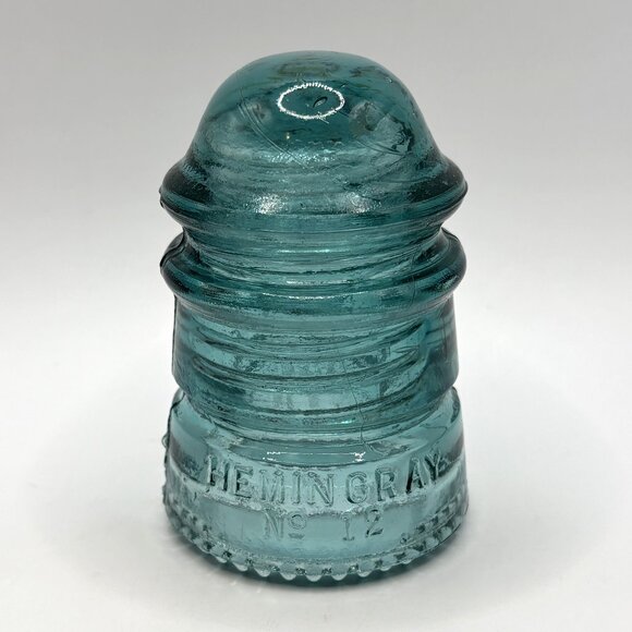 Hemingray Other - Vintage Hemingray No. 12 Aqua Blue Glass 4" Insulator Patented MAY 2 1893
